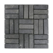 12"x12" Gray Weave Stone Mosaic Tile