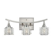 Matrix 3-Light Bath Bar, Satin Nickel