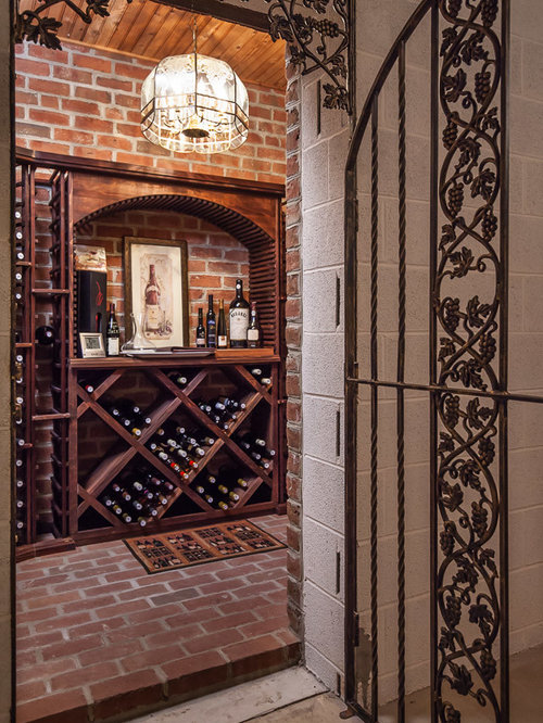 Exposed Brick Wine Cellar Design Ideas, Remodels & Photos