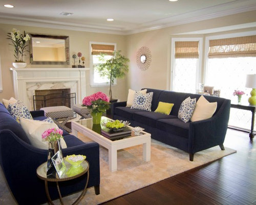 Navy Sofa Home Design Ideas, Pictures, Remodel and Decor