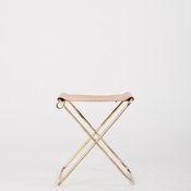 Folding Brass Stool 1.0 for Kate Sylvester, Blush