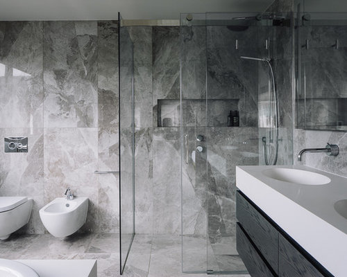 Auckland Bathroom Design Ideas, Renovations amp; Photos with a Curbless 