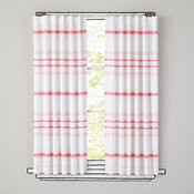 Wide-Ruled Curtain Panels, Pink