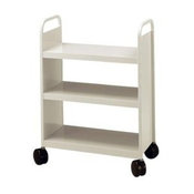Virco Library Book Truck With Three Flat Shelves