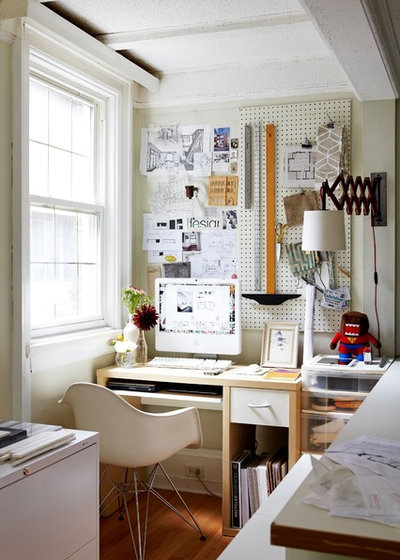 Eclectic Home Office & Library by Valerie Wilcox: Photographer