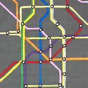 Handmade Luna Kids' Subway Map Wool Rug