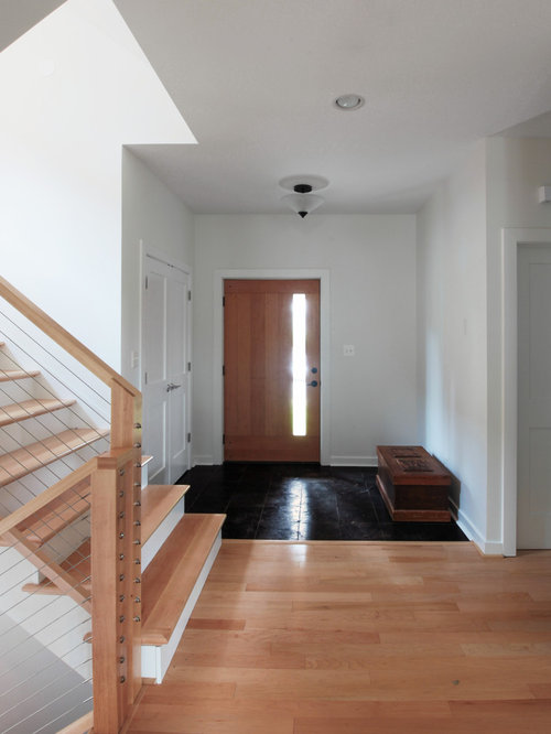 Modern Vestibule Design Ideas, Renovations & Photos with a Medium Wood