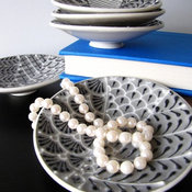 Single Small Grey Dish by Cynthia Vardhan Ceramics