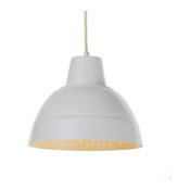 Andre Pendant Ceiling Light Enamel Metal - White