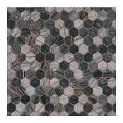 12"x12" Henley Hexagon Multi Finish Mosaic, Set of 10