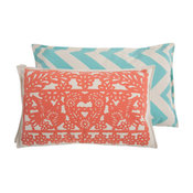 Thomas Paul Banner Coral Cotton Pillow