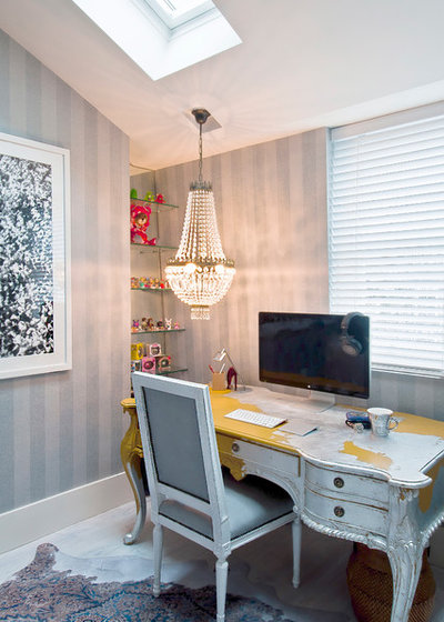 Contemporary Home Office & Library by Jimmie Martin California
