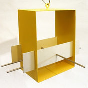 Cubist Bird Feeder, Yellow by Joe Papendick