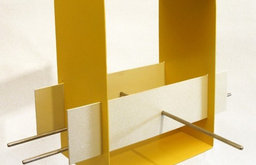 Cubist Bird Feeder, Yellow by Joe Papendick