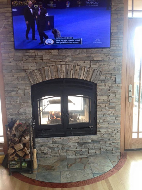 Indoor/Outdoor See-Through Wood Burning Fireplaces