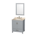Vienna white single door mirror cabinet