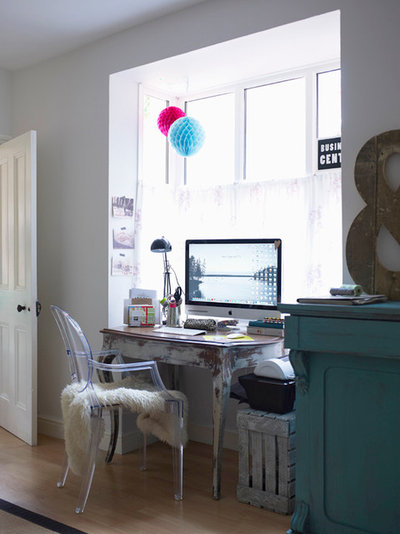 Eclectic Home Office & Library by Joanna Thornhill Interiors