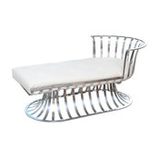 Polished Aluminum Chaise Lounge