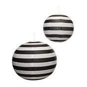 Paper Lanterns, Black And White Stripe by Z Gallerie
