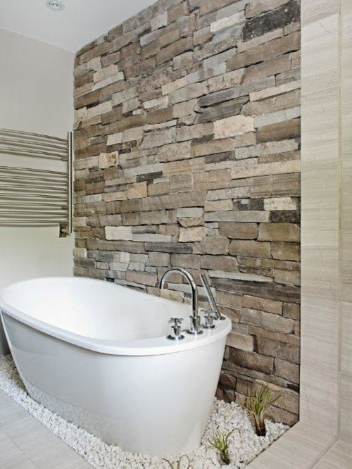 Natural Stone Veneer Bathroom Design Ideas, Remodels & Photos