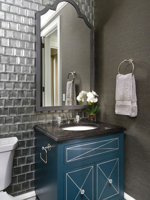 Powder Room Design Ideas, Remodels & Photos with an Undermount Sink