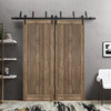 Sliding Closet Barn Bypass Doors Quadro Walnut Ft X