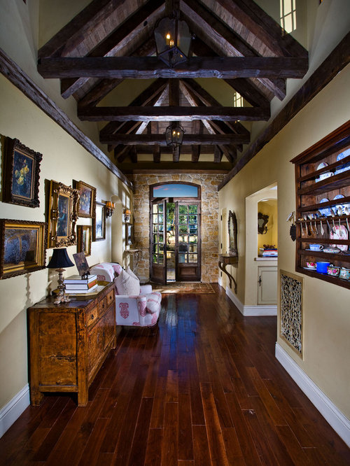 Exposed Wood Beam Entry Home Design Ideas, Pictures, Remodel and Decor