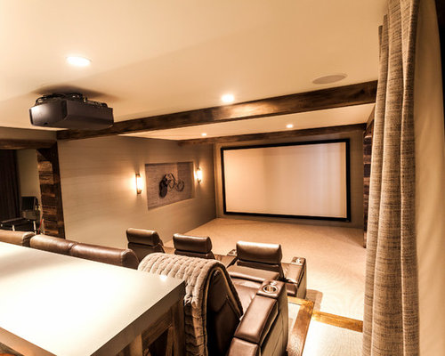 Industrial Home Theater Design Ideas, Remodels & Photos | Houzz