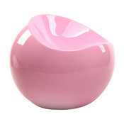 Ball Chair Pouf, Glossy Version, Exclusivity Pastel Pink