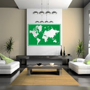Vinyl Wall Art World Map Wall Mural