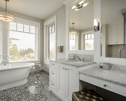 White And Grey Bathroom Home Design Ideas, Renovations amp; Photos