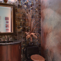 Eclectic Powder Room Tampa Custom Guest Powder Room
