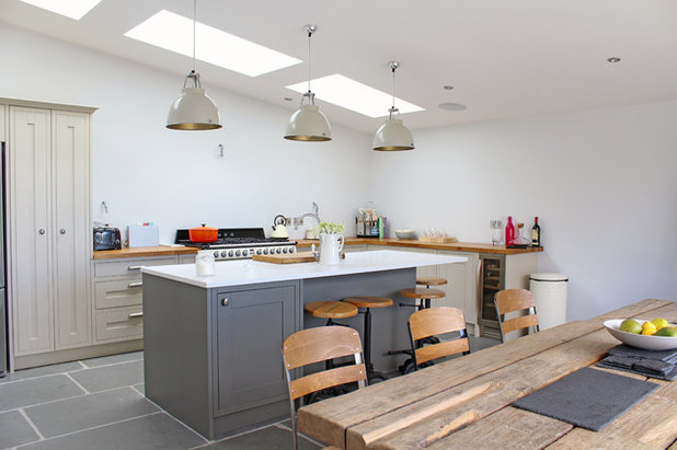 Transitional Kitchen by DHV Architects