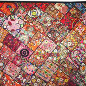 Mogul Interior - Kutch Embroidery Tapestry Indian Patchwork Wall Hanging - Hand made with vivid imagination Kutch tapestry/wall hangings are exotic creations and masterpieces, each absolutely unique in itself.
