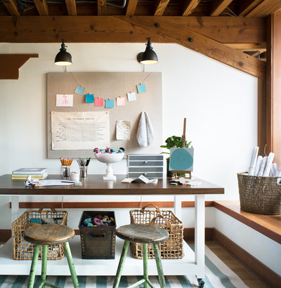 Contemporary Home Office & Library by Jute Interior Design