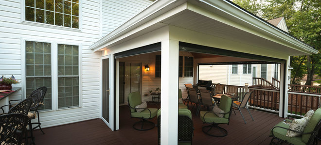 Traditional Porch by Fine Decks Inc