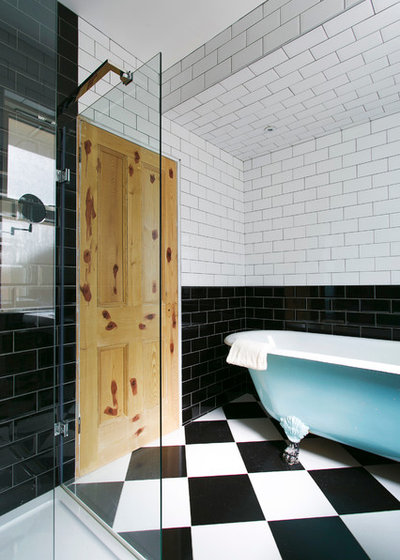 13 schicke Badezimmer mit Metro-Fliesen