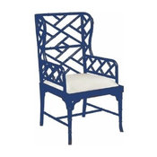 Chinese Chippendale Wing Chair