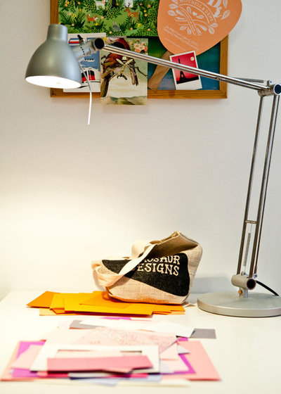 Eclectic Home Office & Library by House Nerd