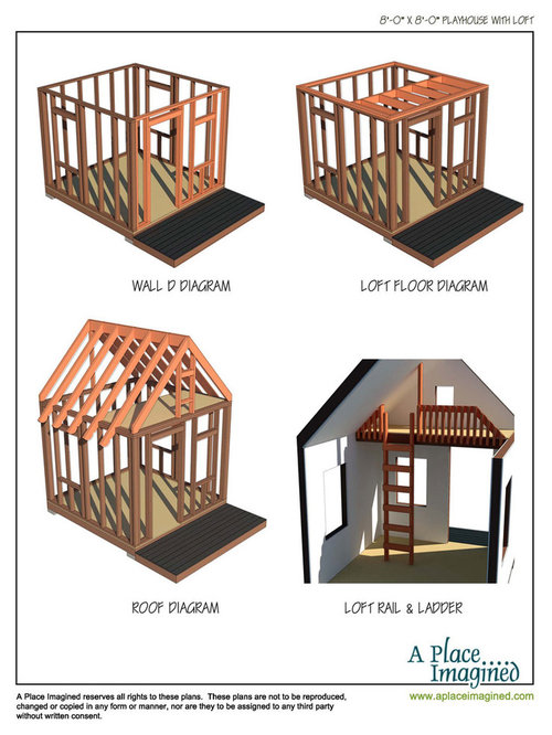 8x8 Playhouse With Loft Plans 8x8 Playhouse With Loft Plans