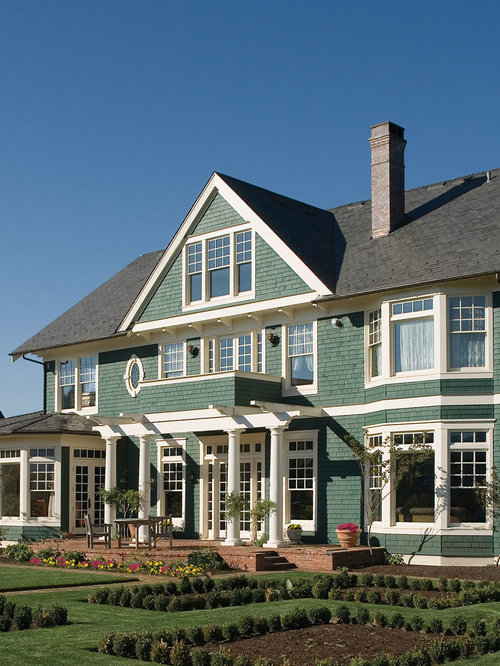 Green Shingles Home Design Ideas, Pictures, Remodel and Decor