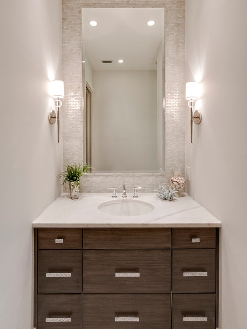 Transitional Powder Room Design Ideas, Renovations & Photos