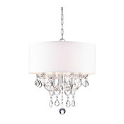 Anona 4-Light White Drum Chandelier