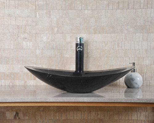 Nero - Black Marquine Stone Basin - Bathroom Basins