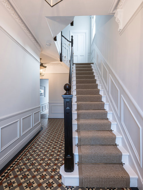 Traditional U-shaped Staircase Design Ideas, Renovations & Photos