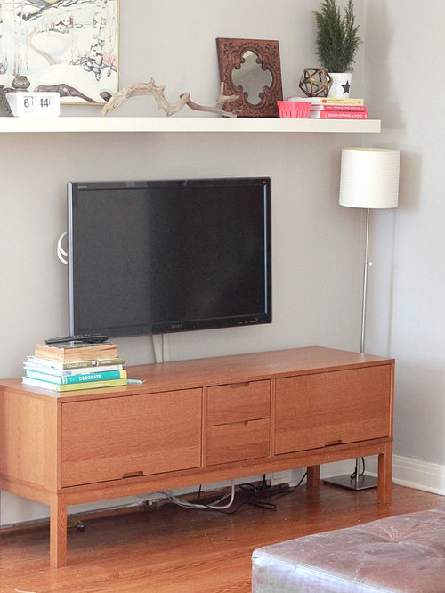 Floating Shelf Around Tv Home Design Ideas, Pictures, Remodel and Decor