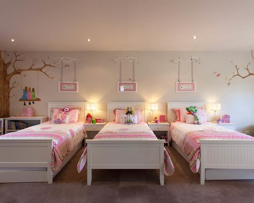 Three Twin Beds Home Design Ideas, Pictures, Remodel and Decor