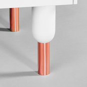 Captains Furniture Legs, Super White/Copper