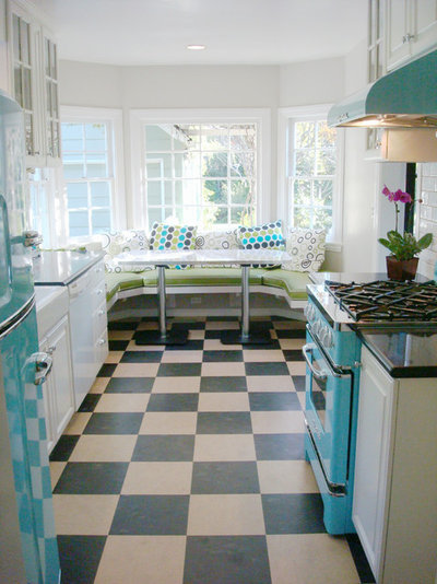 Eclectic Kitchen by Mercury Mosaics and Tile