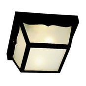 Kichler 9322BK Wrought Iron 2 Light Outdoor Ceiling Fixture